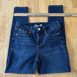 Seven 7 Blue Denim Skinny Jeans size 8 new without tags